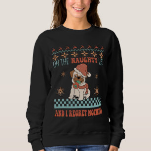 On The Naughty List Pug  Sweatshirt