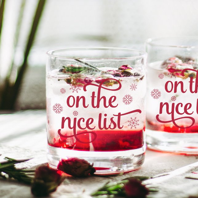 On the Nice List Christmas Whiskey Glass (Creator Uploaded)