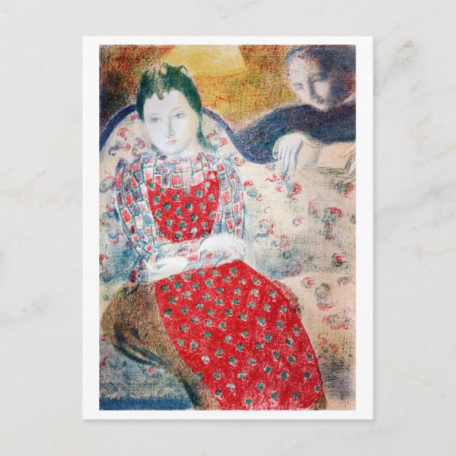 On the Pale Silver Sofa, Maurice Denis Postcard (Front)