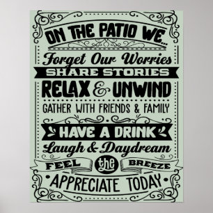 On The Patio Poster