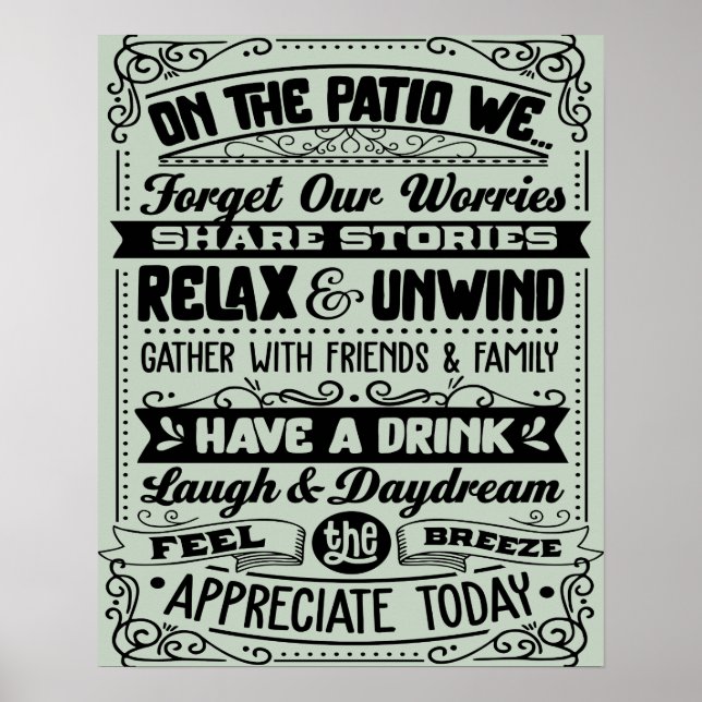 On The Patio Poster (Front)