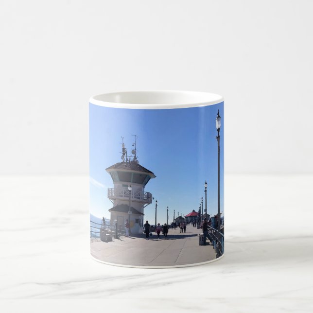On the Pier, Huntington Beach, California Coffee Mug (Center)