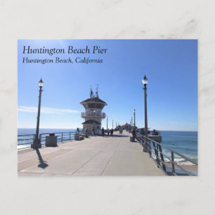 On the Pier, Huntington Beach, California Postcard