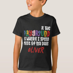 On The Playground Tygraphy Modern Teacher Gift T-Shirt