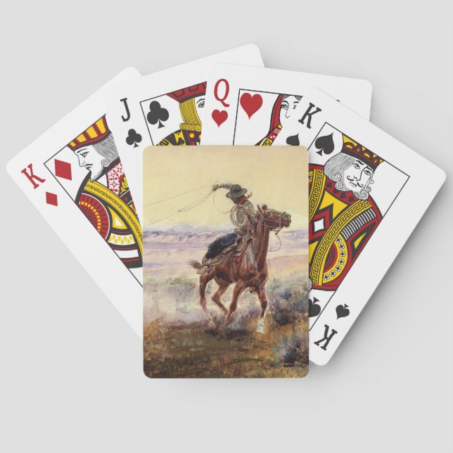 “On the Pond” by Charles M Russell Playing Cards (Back)