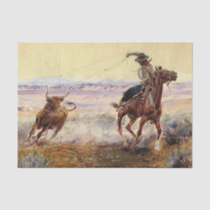 “On the Pond” by Charles M Russell Tissue Paper