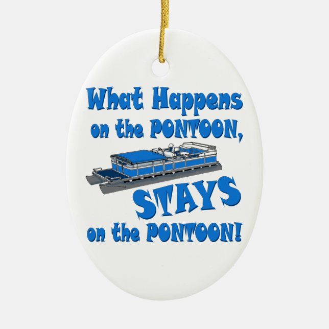 On The Pontoon Ceramic Ornament (Front)