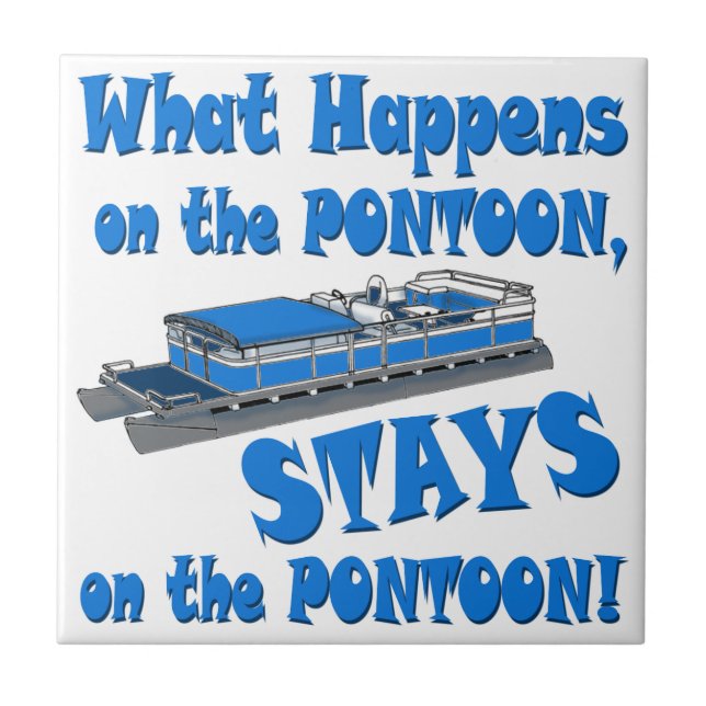 On The Pontoon Ceramic Tile (Front)