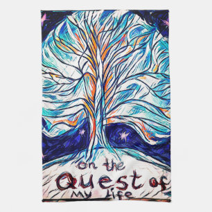 On the Quest of My Life - Tree - Stars Tea Towel