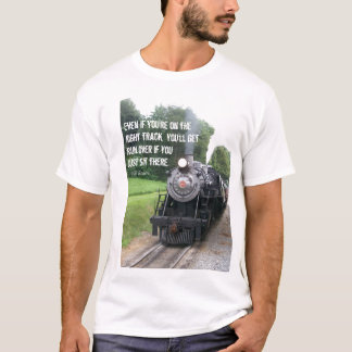 On the Right Track - Train Joke T-Shirt