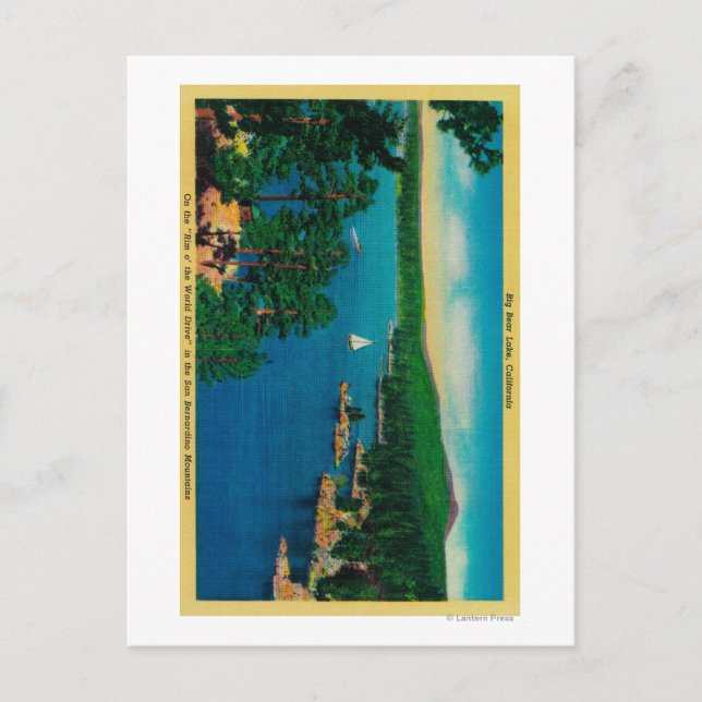 On the Rim of the World Drive in San Bernardino Postcard (Front)