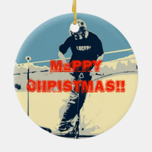 On the Rim - Stunt Scooter Rider Ceramic Ornament