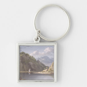 On the River Elbe, near Lowositz in Saxony, plate Key Ring