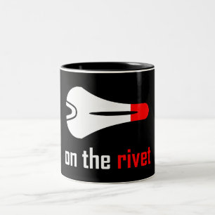 On The Rivet Cycling Two-Tone Coffee Mug