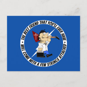 On The Road Again Band Travelling Musician Vacatio Postcard