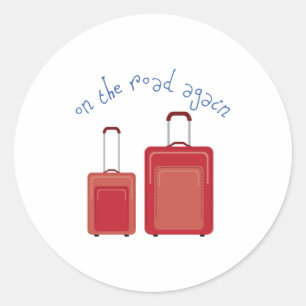 On The Road Again Classic Round Sticker
