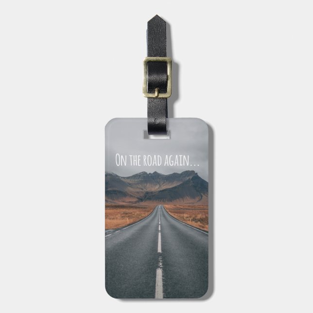 On the Road Again Photo Luggage Tag (Front Vertical)