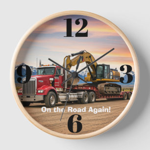 On the Road Again Truck Wall Clock