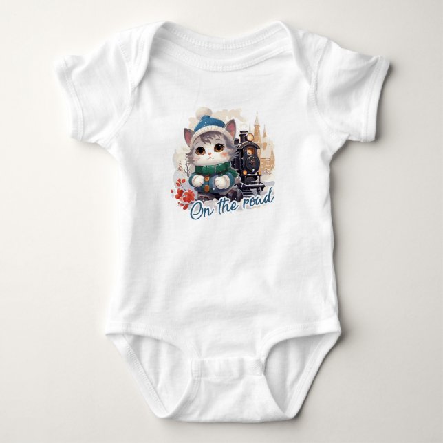 On the road baby bodysuit (Front)