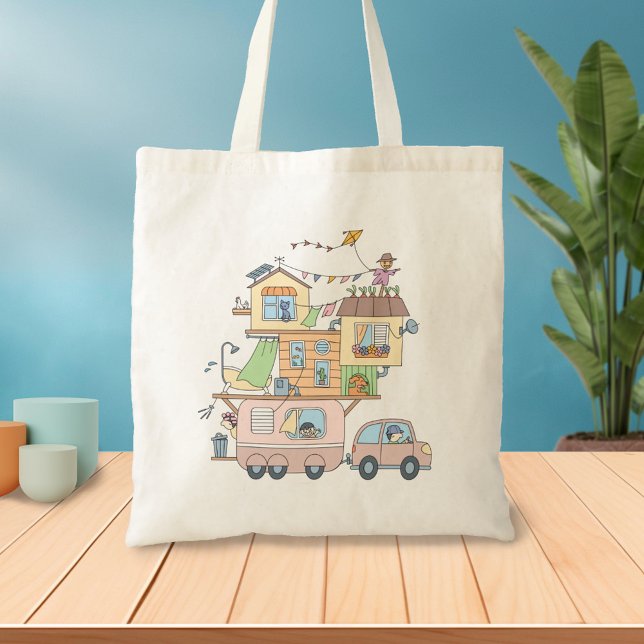 On the Road Family Camping Trailer Tote Bag (Creator Uploaded)