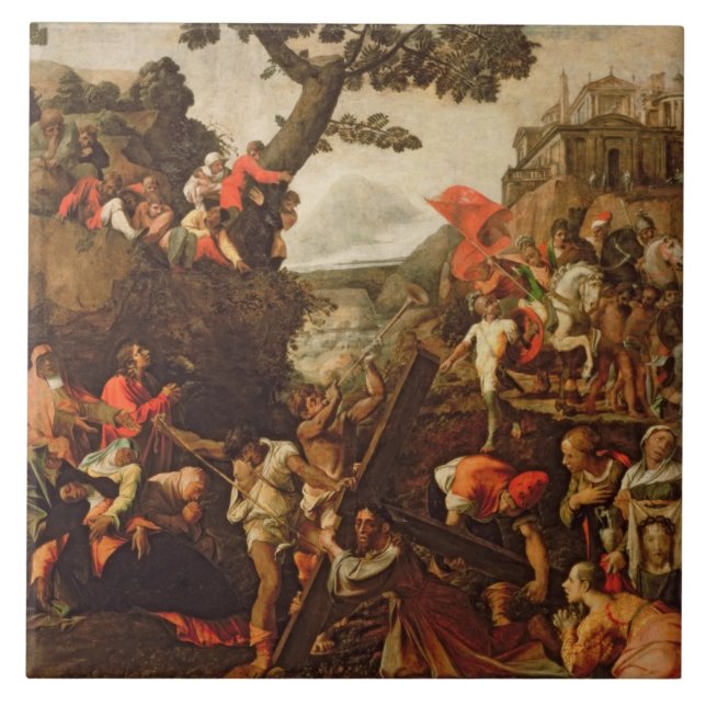 On the Road to Calvary Ceramic Tile (Front)