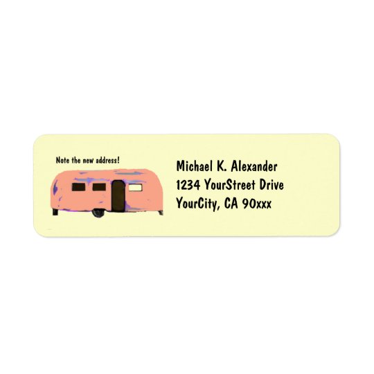 On the Road Trailer Return Address Label