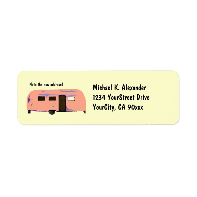 On the Road Trailer Return Address Label (Front)