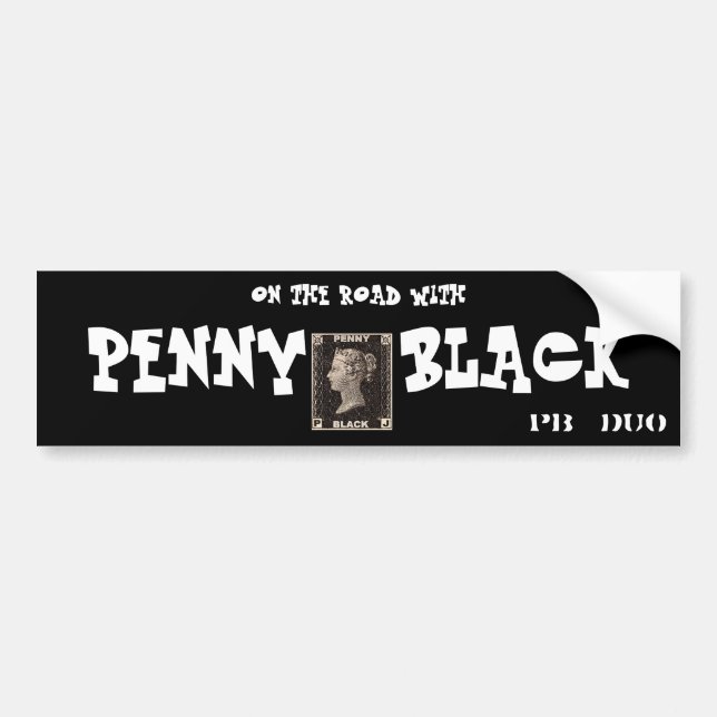 On the Road with PENNY BLACK Bumper Sticker (Front)