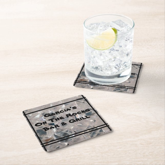 On The Rocks Bar Coaster (Insitu)