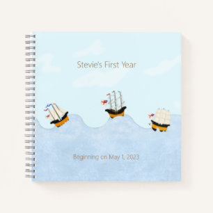On the Rolling Sea Custom Kids & Baby Diary Notebook