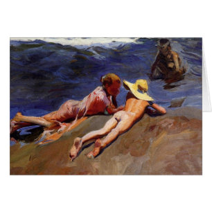 On the Sand, Valencia Beach - Joaquín Sorolla