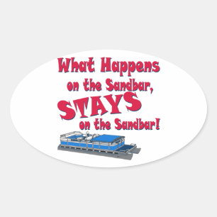 On The Sandbar Oval Sticker