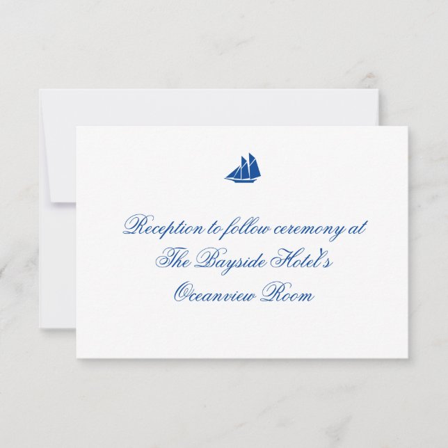 "On the Sea" Reception Cards (Front)