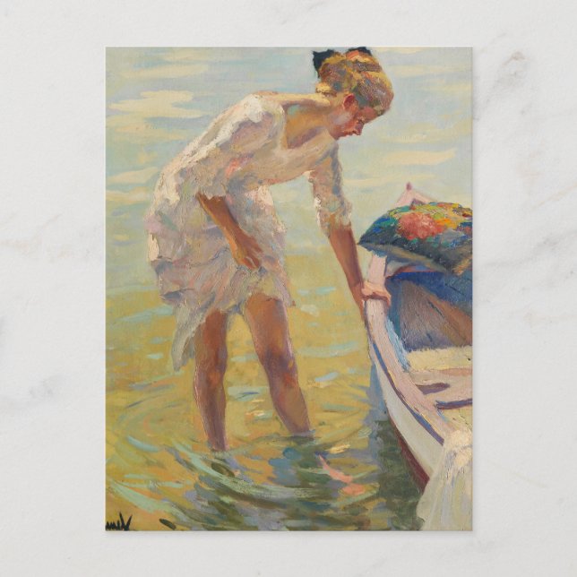 On the Shore | Edward Cucuel Postcard (Front)