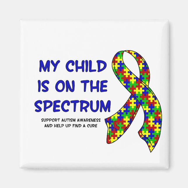 On The Spectrum (bright colours) Magnet (Front)
