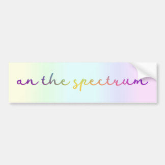 On The Spectrum, Light Rainbow, Autism Awareness Bumper Sticker