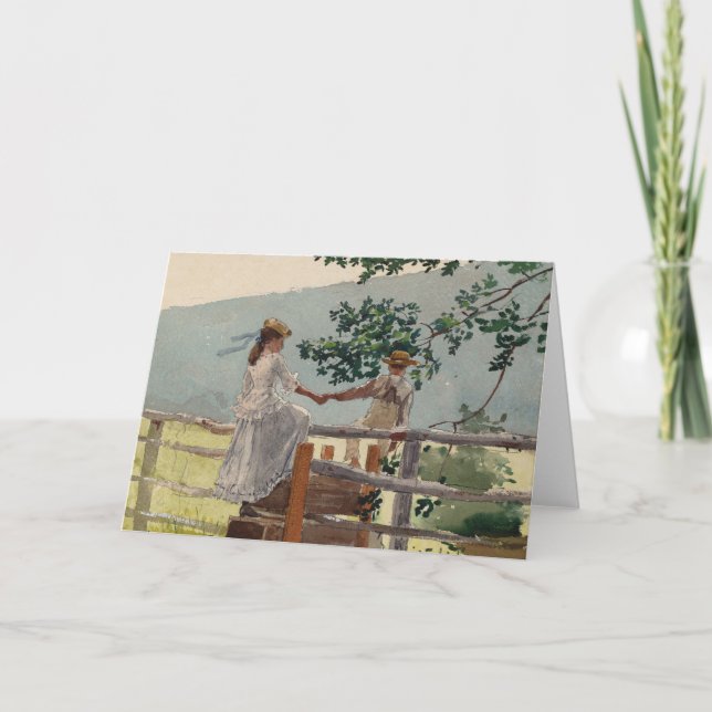 On the Stile | Winslow Homer Card (Front)