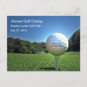 On The Tee Golf Custom Text Invitation Postcard