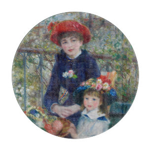 On the Terrace, Impressionist Portrait, Renoir Cutting Board