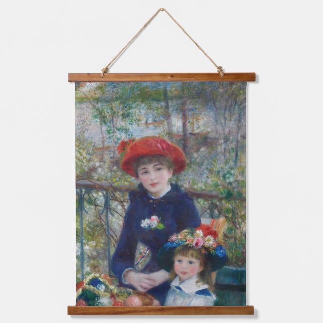 On the Terrace, Impressionist Portrait, Renoir Hanging Tapestry (Front)