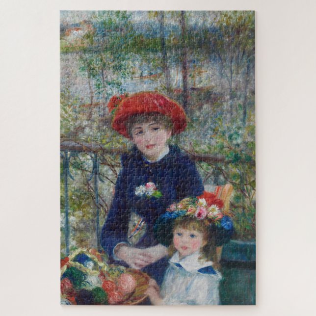 On the Terrace, Impressionist Portrait, Renoir Jigsaw Puzzle (Vertical)