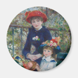 On the Terrace, Impressionist Portrait, Renoir Magnet