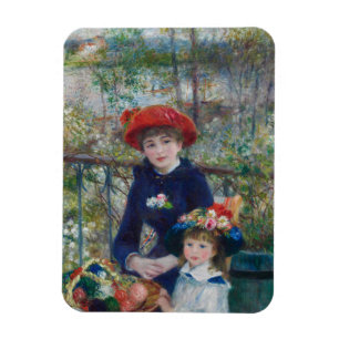 On the Terrace, Impressionist Portrait, Renoir Magnet