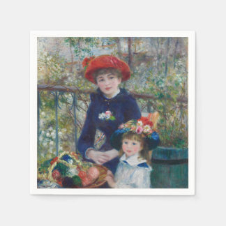 On the Terrace, Impressionist Portrait, Renoir Napkin