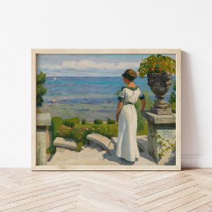 On the Terrace   Paul Fischer Poster