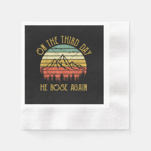 On The Third 3rd Day He Rose Again Napkin