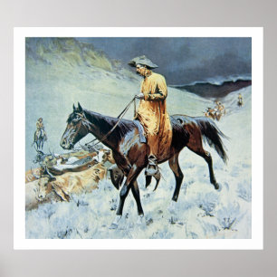 On The Trail (oil on canvas) Poster