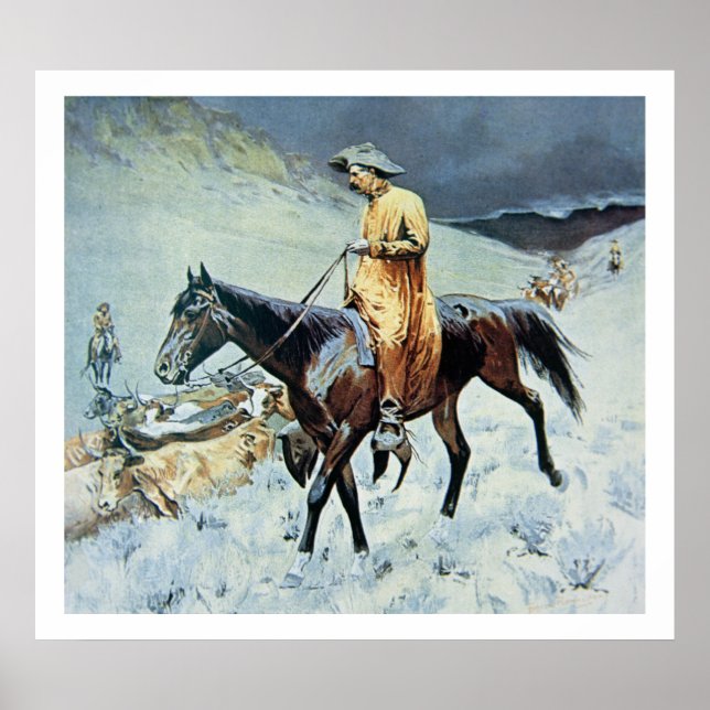 On The Trail (oil on canvas) Poster (Front)