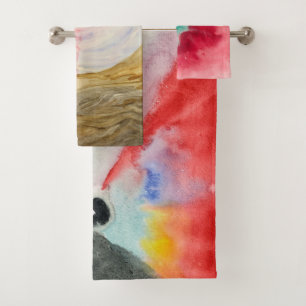 On the Viewing of Flowers and Trees, 1922 by Hilma Bath Towel Set