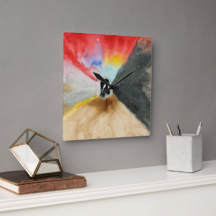 On the Viewing of Flowers and Trees, 1922 by Hilma Square Wall Clock